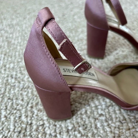 Steve Madden Pink Rose Satin Heels - Picture 3 of 5
